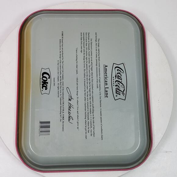Vintage 2002 American Lane Coca Cola Metal Serving Tray 13x10 Inch Advertising - Picture 6 of 6